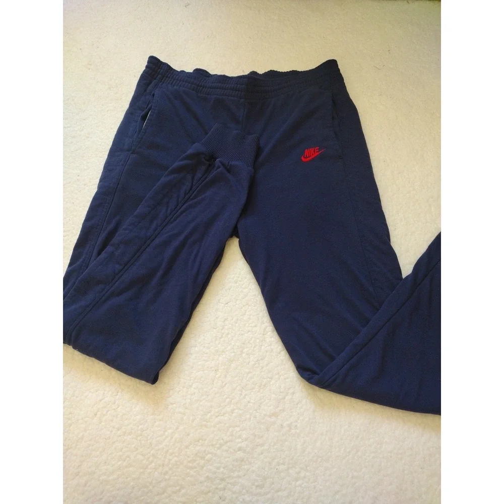 Vintage Nike Track Pants Mens Medium Blue 1980s 80s Athletic Break Dance‎ Lined